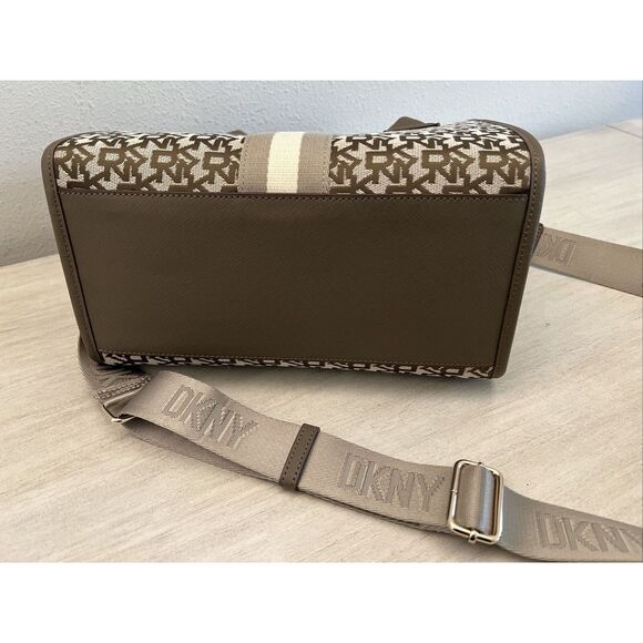 Women's DKNY Satchel "Carlita" Small Book Tote Handbag Flat Bottom Crossbody - Picture 8 of 10